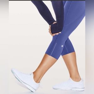 🍋 Lululemon Fast & Free Crop II *Nulux 19" Size 10 - Stony Grape